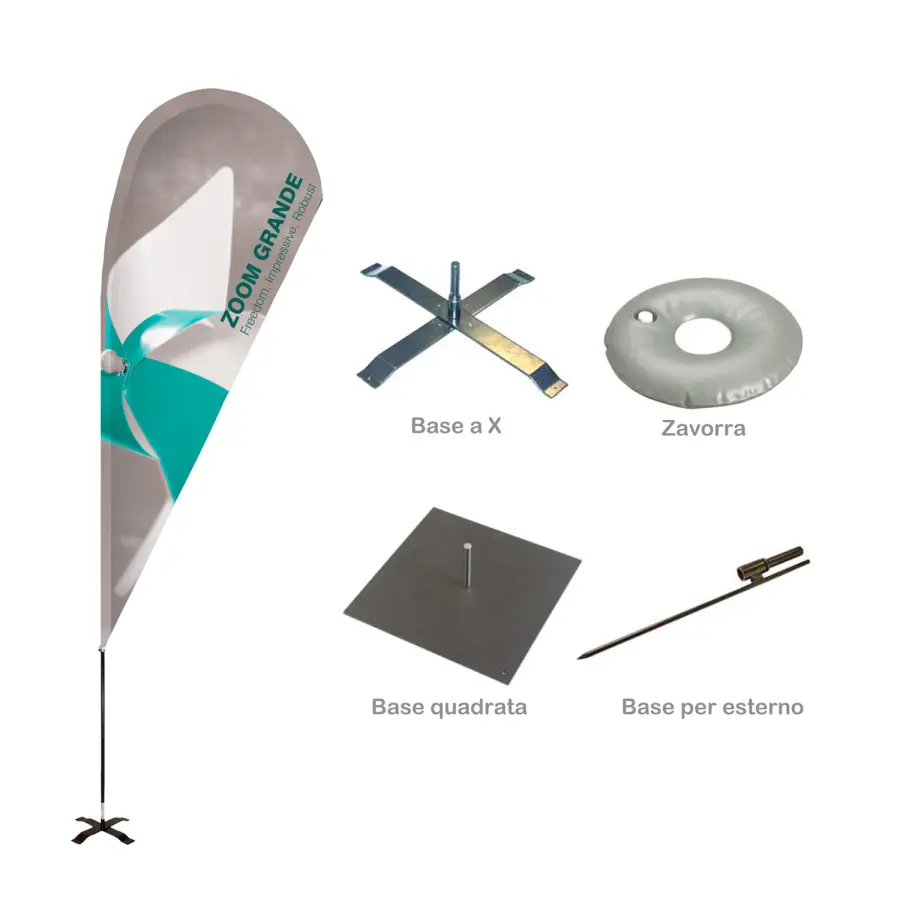 Bandiere a goccia: un modo vivace di fare pubblicità