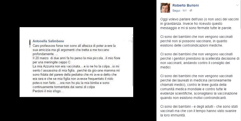 Non vaccina la figlia e lei muore, ora sostiene l’importanza delle vaccinazioni